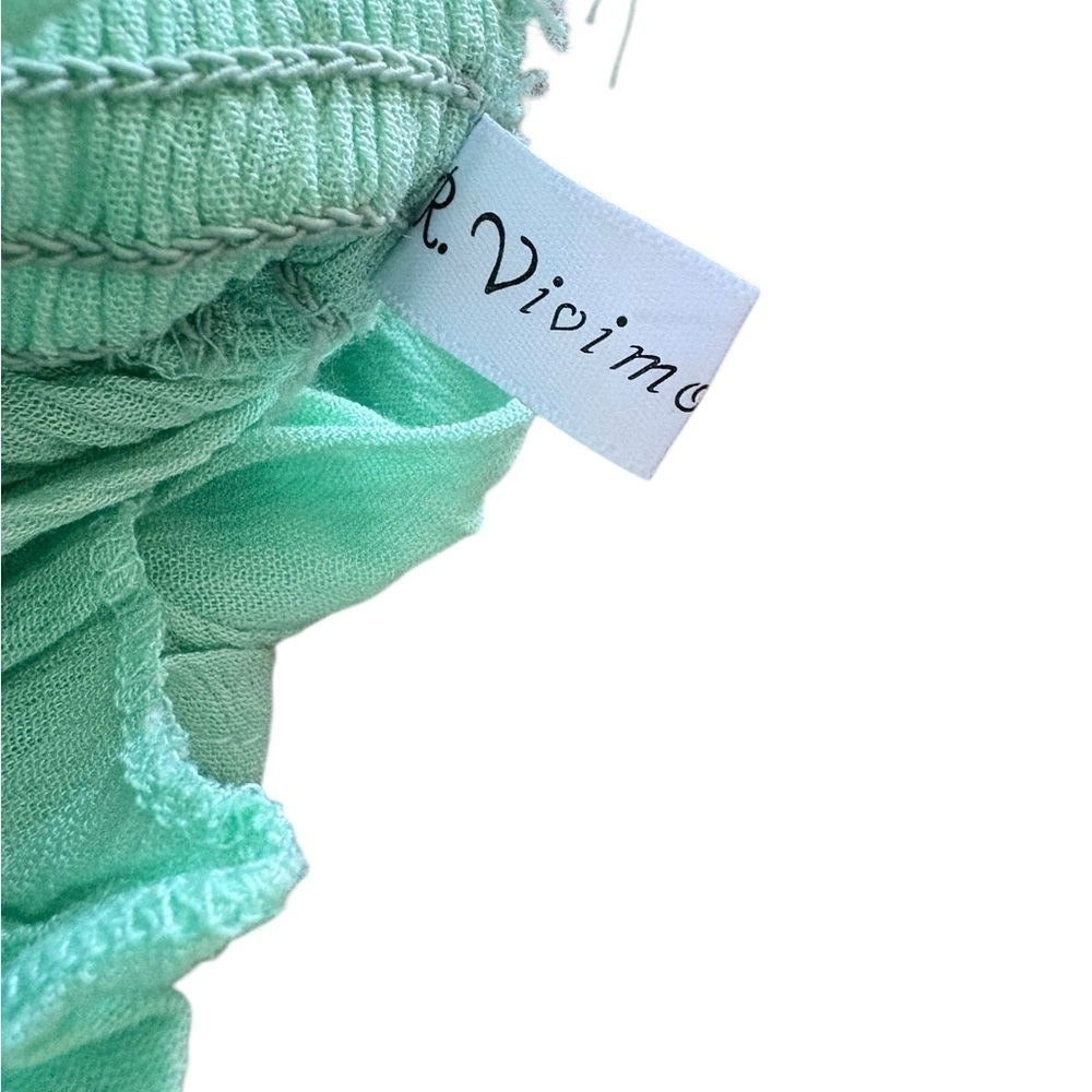 Green Ruffled Tiered Strapless Sundress - Picture 5 of 7